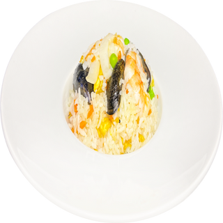 46. Arroz Tres Delicias Con Mariscos