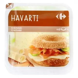 Queso Havarti en Lonchas Carrefour 200 Gr.