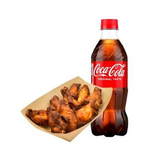 Combo Menù - Alette di Pollo e Coca-Cola Bottiglia 45cl