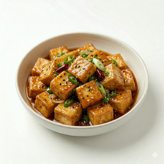 Tofu de Japón salteado (红烧日本豆腐)
