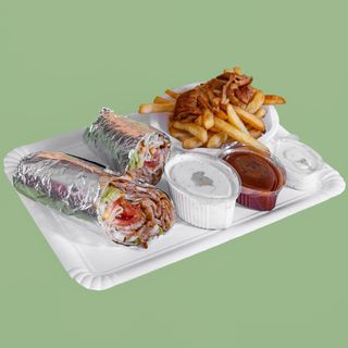 Menú durum kebab rollo 