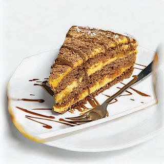 Торта с крем брюле и плодове (1бр)