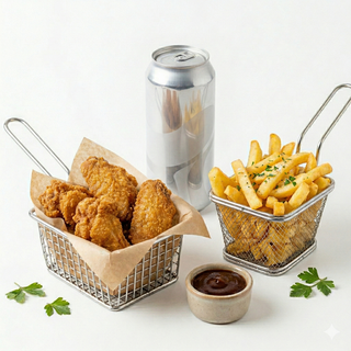 Menú Alitas Fritas (4 Uds.)