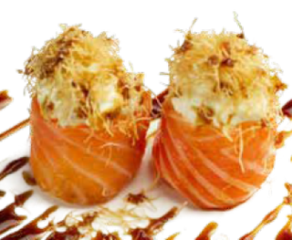 Gunkan sake flambè 2pezzi