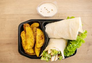 ქათმის ვრაპი მექსიკური კარტოფილით