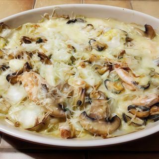 Gratin De Fruits De Mer Et Champignons