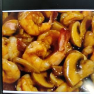 Gambas Con Champiñón