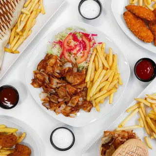 Plato Kebab con Arroz