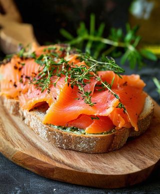 Panino con salmone reale della Scozia