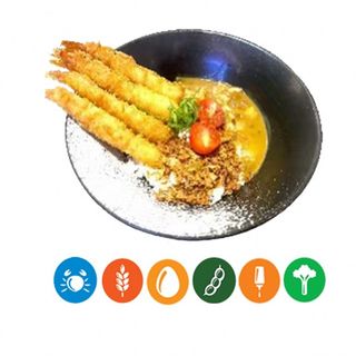 180.GAMBA CON ARROZ AL CURRY/SHRIMP WITH CURRY RICE