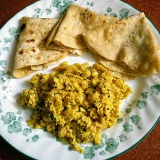 Egg corn chapati