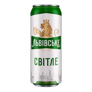 Пиво Львівське світле з/б (0,48л)