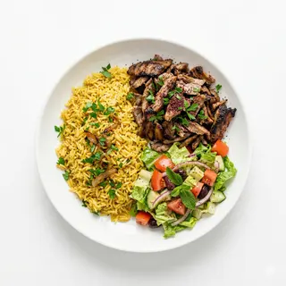 Plato Combinado Arroz + Carne + Ensalada