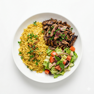 Plato Combinado Arroz + Carne + Ensalada