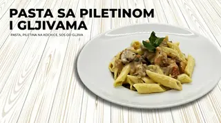 Pasta sa piletinom i gljivama