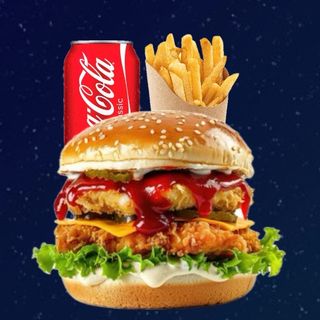 Menú hamburguesa de pollo Doble 