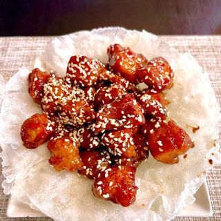 Pui caramel si orez jasmine