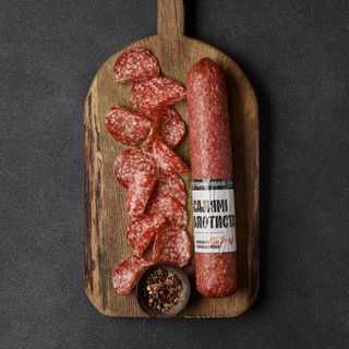 Ковбаса сирокопчена "Салямі Золотиста" (половинка), 150г (13778)