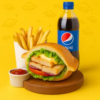 NLO Комбо-бургер с курицей/ NLO Combo burger de pui
