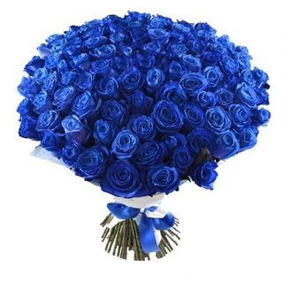 Elegant Bouquet of Blue Roses