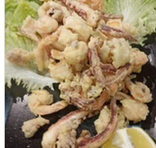 Frittura mista di calamari, ciuffi e tentacoli