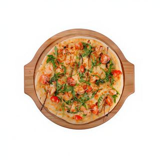 Pizza Salmone Gamberi E Rúcula