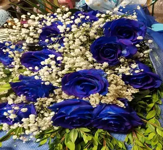 Bouquet 3 rose blu