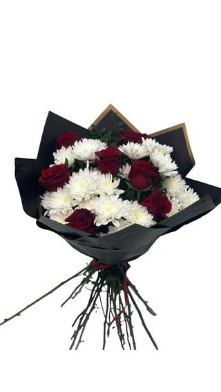 Buchet Elegant alb-roșu