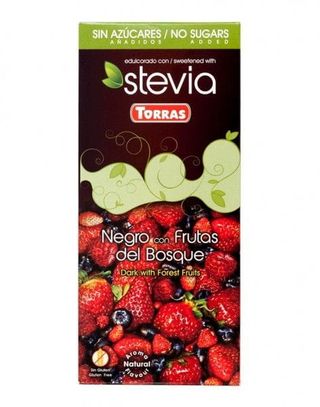 Czekolada gorzka z owocami leśnymi ze stewią 125g TORRAS