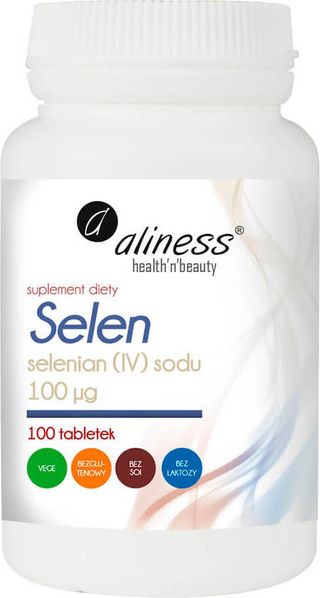 Selen Selenian (IV) sodu 100ug 100 tabletek Aliness