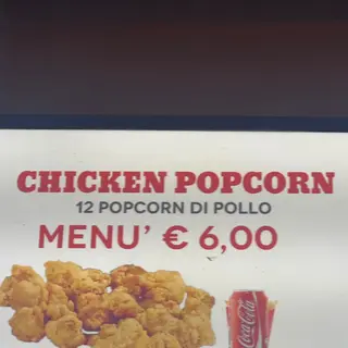 Chicken popcorn menù