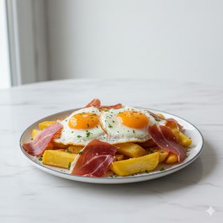 Huevos rotos Con Jamón
