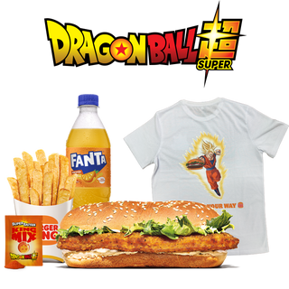 Menú Long Chicken® Super Saiyan Grande Con Camiseta