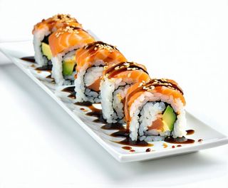 Uramaki sake fried roll