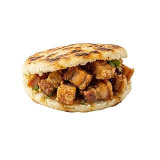 Chicharrón A Nuestro Estilo Con Arepa