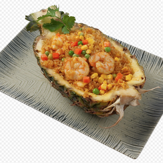 Arroz con Piña y Gambas