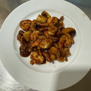 Gambas Con Champiñones