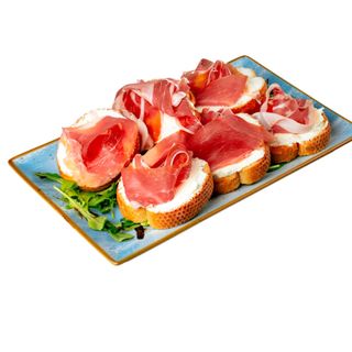 Брускети с прошуто и филаделфия (6бр)