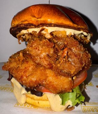 Burger Pollito + Patatas Fritas 