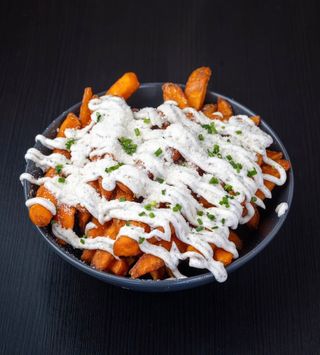 Boniatos trufa parmesano