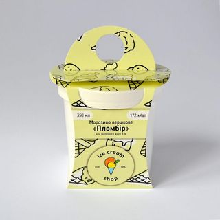 Морозиво вершкове Пломбір (350мл)