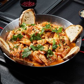 Creveti in sos de unt si lamaie