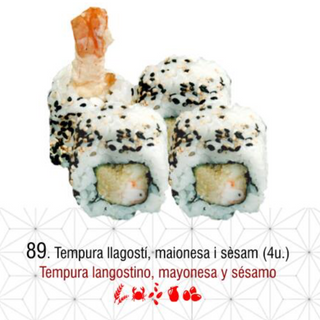 89.tempura langostino y sésamos 
