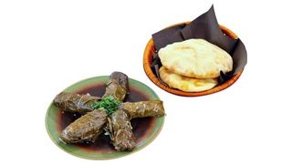 MEZZA DOLMA MEAT I PITA