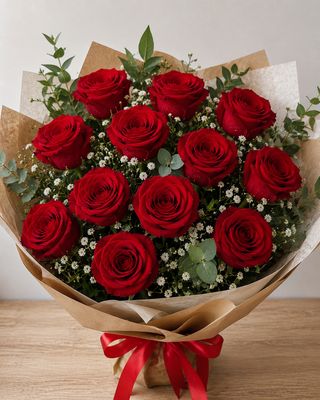 Bouquet Rojo 12 Rosas
