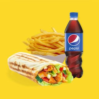 Rollo+frytki+Pepsi 0,5