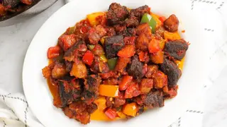 Boiled Plantain With Beef