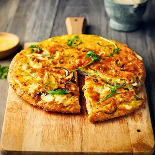 Tortilla De Patatas Con jamón y queso para 4-5 personas