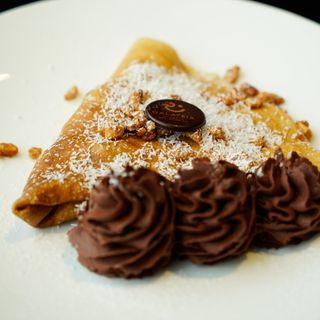 Crepes alla crema di Pistacchio e granella di pistacchi