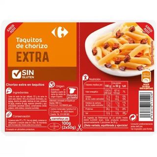 Taquitos De Chorizo Carrefour 2 X 50 Gr.